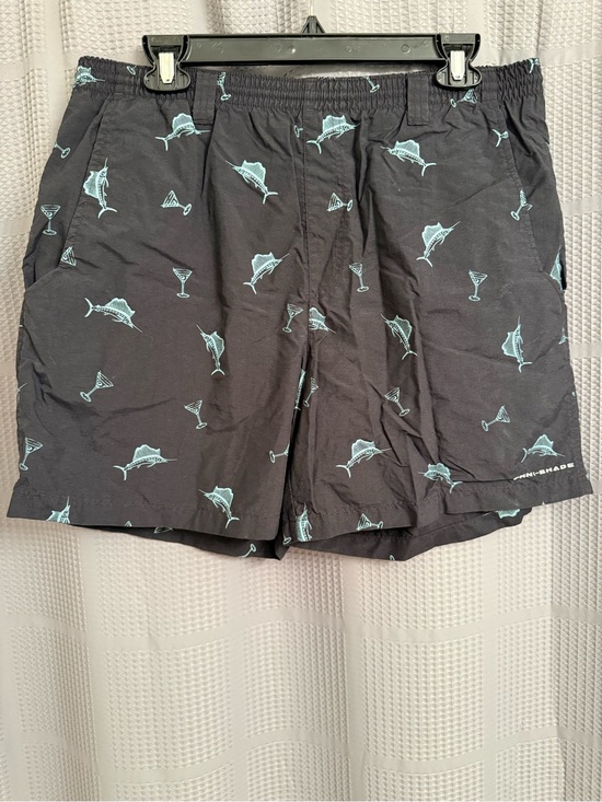 Columbia Other - Columbia PFG Black Swim Trunks with Marlin Fish & Martini Cocktail Print